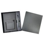 LIBRETA TEXTURIZADA + LAPICERO METAL